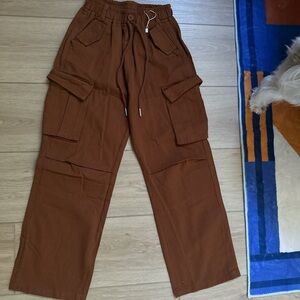 Boys Brown Cargo Pants